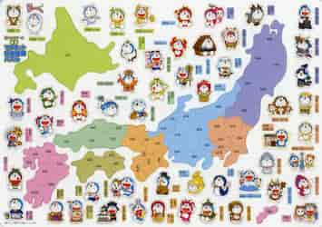 どこでもドラえもん最新マグネット日本地図