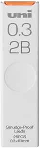 三菱鉛筆 ユニ シャープ替芯 ULS03252B 0.3mm 2B 25本入り スライドケース 折れにくい 濃くなめらか 汚..