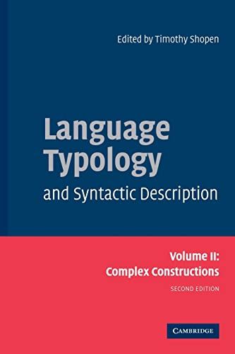 Language Typology and Syntactic Description (Language Typology &amp; Syntactic Description)