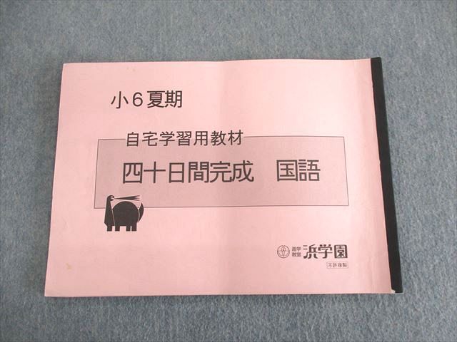 UP02-049 浜学園 小6 自宅学習用教材 四十日間完成 国語 2019 夏期 06 m2C