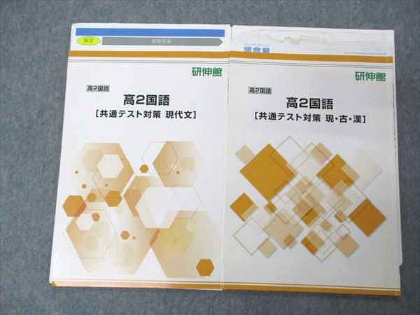 UL04-042 研伸館 高2国語 共通テスト対策 現/古/漢/現代文 テキスト 2020 計2冊 07s0D