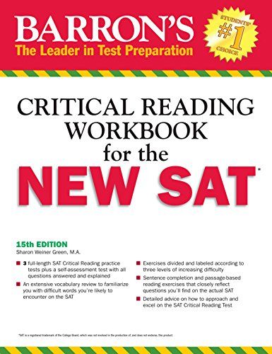 Barron's Reading Workbook for the NEW SAT Stewart M.Ed.， Brian W.