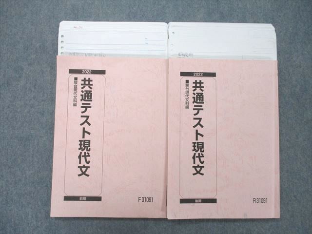 駿台 共通テスト現代文 テキスト 2022 前期/後期 計2冊 020S0D