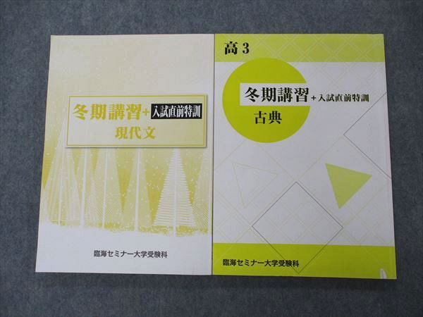 臨海セミナー 高3 英語 冬期講習+入試直前特訓 古典/現代文 テキスト 計2冊 020S0C