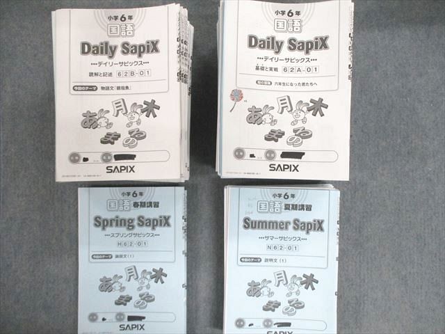 SAPIX 小6 サピックス デイリー/スプリング/サマー 国語 通年セット 【計99回分】 2021 ★ ☆ 000L2D