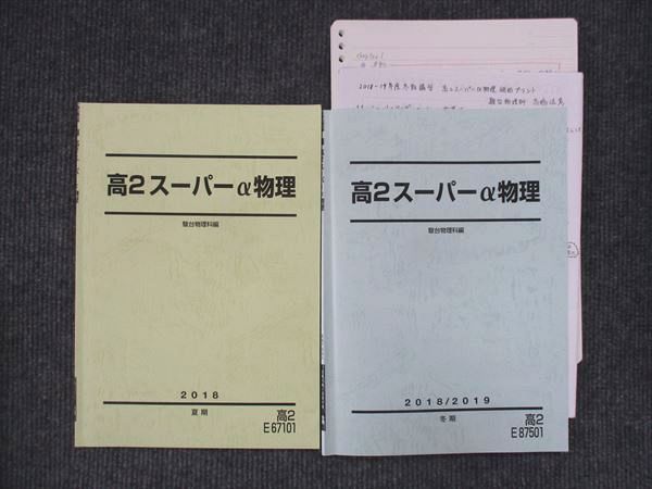 VJ14-037 駿台 高2 スーパーα物理 状態良い 2018/2019 夏期/冬期 計2冊 高橋法彦 11m0D