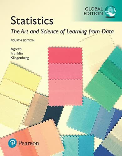 Statistics: The Art and Science of Learning from Data，Global Edition Pocket Book Agresti，Alan Franklin，Christine Klingenber