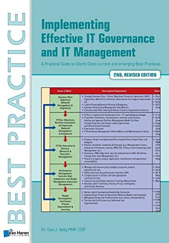 Implementing Effective It Governance and It Management: A Practical Guide To World Class Current And Emerging Best Practices [ペ