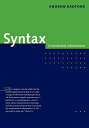 Syntax: A Minimalist Introduction Radford，Andrew