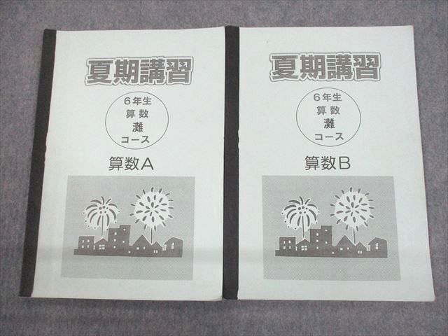 浜学園 小6 灘コース 算数A/B 夏期講習 2018 計2冊 ☆ 007s2Cのサムネイル
