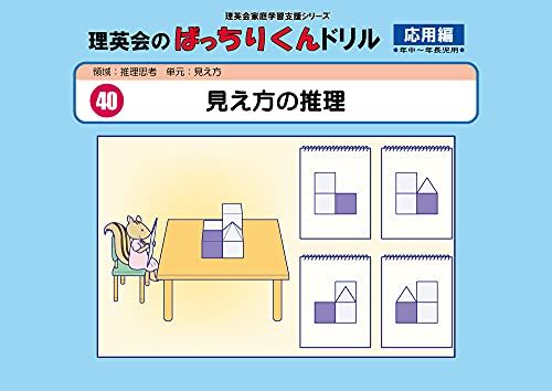 040 ばっちりくんドリル 見え方の推理(応用編) (理英会の家庭学習支援シリーズ) [大型本] 理英会出版のサムネイル