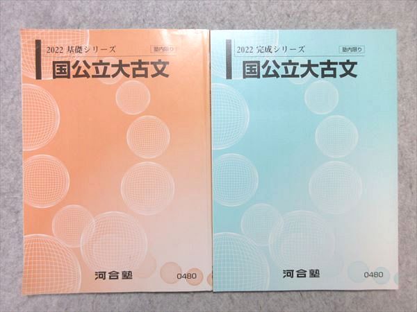 VM55-054 河合塾 国公立大古文 通年セット 2022 基礎シリーズ/完成シリーズ 計2冊 10 m0B