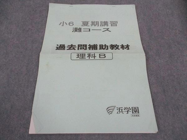 浜学園 小6年 理科B 夏期講習 灘コース 過去問補助教材 ☆ 004s2C