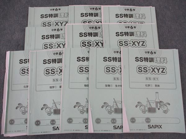 SAPIX 小6年 SS特訓 理科 SS-XYZ 化学/生物/他 全11回フルセット 2022 ☆ 037M2D