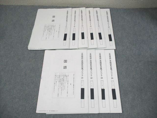 SAPIX サピックス 小6 国語 早稲田コース 冬期講習/正月特訓 早稲田系対策プリント テスト計10回 2024 ..