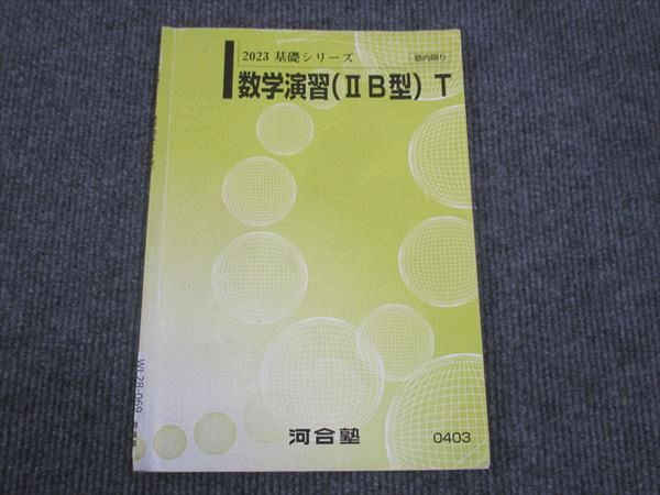 WL28-069 河合塾 数学演習 IIB型 T 東大 京大 阪大 2023 基礎シリーズ 04s0B