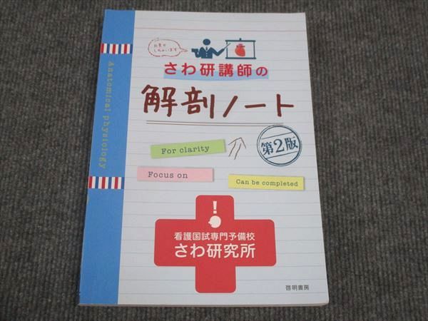 【30日間返品保証】商品説明に誤りがある場合は、無条件で弊社送料負担で商品到着後30日間返品を承ります。ご満足のいく取引となるよう精一杯対応させていただきます。【インボイス制度対応済み】当社ではインボイス制度に対応した適格請求書発行事業者番号（通称：T番号・登録番号）を印字した納品書（明細書）を商品に同梱してお送りしております。こちらをご利用いただくことで、税務申告時や確定申告時に消費税額控除を受けることが可能になります。また、適格請求書発行事業者番号の入った領収書・請求書をご注文履歴からダウンロードして頂くこともできます（宛名はご希望のものを入力して頂けます）。■商品名■啓明書房 看護国試専門予備校 さわ研究所 さわ研講師の解剖ノート 2021■出版社■啓明書房■著者■■発行年■2021■教科■看護師国家試験■書き込み■鉛筆や色ペンによる書き込みが4割程度あります。※書き込みの記載には多少の誤差や見落としがある場合もございます。予めご了承お願い致します。※テキストとプリントのセット商品の場合、書き込みの記載はテキストのみが対象となります。付属品のプリントは実際に使用されたものであり、書き込みがある場合もございます。■状態・その他■この商品はBランクです。コンディションランク表A:未使用に近い状態の商品B:傷や汚れが少なくきれいな状態の商品C:多少の傷や汚れがあるが、概ね良好な状態の商品(中古品として並の状態の商品)D:傷や汚れがやや目立つ状態の商品E:傷や汚れが目立つものの、使用には問題ない状態の商品F:傷、汚れが甚だしい商品、裁断済みの商品テキスト内に解答解説がついています。■記名の有無■記名なし■担当講師■■検索用キーワード■看護師国家試験 【発送予定日について】午前9時までの注文は、基本的に当日中に発送致します（レターパック発送の場合は翌日発送になります）。午前9時以降の注文は、基本的に翌日までに発送致します（レターパック発送の場合は翌々日発送になります）。※日曜日・祝日・年末年始は除きます（日曜日・祝日・年末年始は発送休業日です）。(例)・月曜午前9時までの注文の場合、月曜または火曜発送・月曜午前9時以降の注文の場合、火曜または水曜発送・土曜午前9時までの注文の場合、土曜または月曜発送・土曜午前9時以降の注文の場合、月曜または火曜発送【送付方法について】ネコポス、宅配便またはレターパックでの発送となります。北海道・沖縄県・離島以外は、発送翌日に到着します。北海道・離島は、発送後2-3日での到着となります。沖縄県は、発送後2日での到着となります。【その他の注意事項】1．テキストの解答解説に関して解答(解説)付きのテキストについてはできるだけ商品説明にその旨を記載するようにしておりますが、場合により一部の問題の解答・解説しかないこともございます。商品説明の解答(解説)の有無は参考程度としてください(「解答(解説)付き」の記載のないテキストは基本的に解答のないテキストです。ただし、解答解説集が写っている場合など画像で解答(解説)があることを判断できる場合は商品説明に記載しないこともございます。)。2．一般に販売されている書籍の解答解説に関して一般に販売されている書籍については「解答なし」等が特記されていない限り、解答(解説)が付いております。ただし、別冊解答書の場合は「解答なし」ではなく「別冊なし」等の記載で解答が付いていないことを表すことがあります。3．付属品などの揃い具合に関して付属品のあるものは下記の当店基準に則り商品説明に記載しております。・全問(全問題分)あり：(ノートやプリントが）全問題分有ります・全講分あり：(ノートやプリントが)全講義分あります(全問題分とは限りません。講師により特定の問題しか扱わなかったり、問題を飛ばしたりすることもありますので、その可能性がある場合は全講分と記載しています。)・ほぼ全講義分あり：(ノートやプリントが)全講義分の9割程度以上あります・だいたい全講義分あり：(ノートやプリントが)8割程度以上あります・○割程度あり：(ノートやプリントが)○割程度あります・講師による解説プリント：講師が講義の中で配布したプリントです。補助プリントや追加の問題プリントも含み、必ずしも問題の解答・解説が掲載されているとは限りません。※上記の付属品の揃い具合はできるだけチェックはしておりますが、多少の誤差・抜けがあることもございます。ご了解の程お願い申し上げます。4．担当講師に関して担当講師の記載のないものは当店では講師を把握できていないものとなります。ご質問いただいても回答できませんのでご了解の程お願い致します。5．使用感などテキストの状態に関して使用感・傷みにつきましては、商品説明に記載しております。画像も参考にして頂き、ご不明点は事前にご質問ください。6．画像および商品説明に関して出品している商品は画像に写っているものが全てです。画像で明らかに確認できる事項は商品説明やタイトルに記載しないこともございます。購入前に必ず画像も確認して頂き、タイトルや商品説明と相違する部分、疑問点などがないかご確認をお願い致します。商品説明と著しく異なる点があった場合や異なる商品が届いた場合は、到着後30日間は無条件で着払いでご返品後に返金させていただきます。メールまたはご注文履歴からご連絡ください。