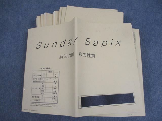 SAPIX 小6 SS特訓 Sunday SapiX 解法力01〜14 全14回フルセット 計14冊 ☆ 063L2D