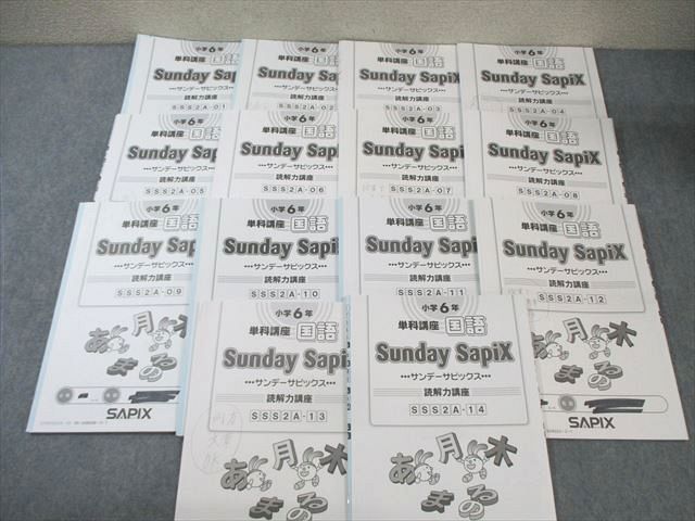 SAPIX 小6 サピックス SS特訓 国語 【全14回分フルセット】 2022 ☆ 040M2D