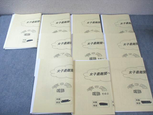 SAPIX 女子最難関への道 国語 【計10回分】 通年セット 2019 040M2D