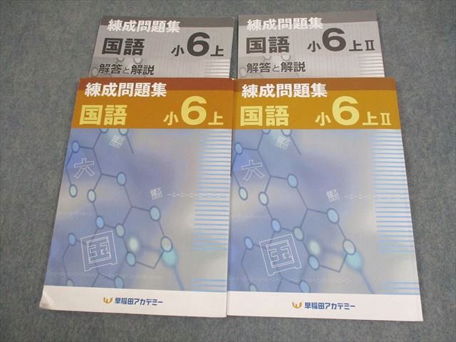 早稲田アカデミー 小6 国語 練成問題集 上/II 2023 計2冊 ☆ 022M2B