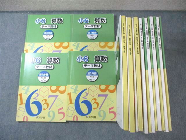 浜学園 小6 算数 演習/テーマ教材第1〜4分冊/計算＆小問完全マスター 第2〜4分冊 通年セット 2024 計11..