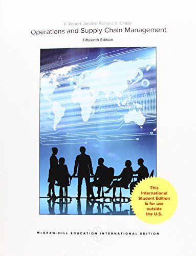 Operations and Supply Chain Management Chase， Richard; Jacobs， F. Robert