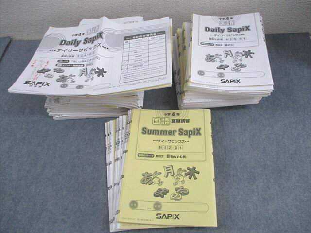 SAPIX サピックス 小4 国語 デイリー/スプリング/サマー/ウインターサピックス 2022年度版 通年セット ..