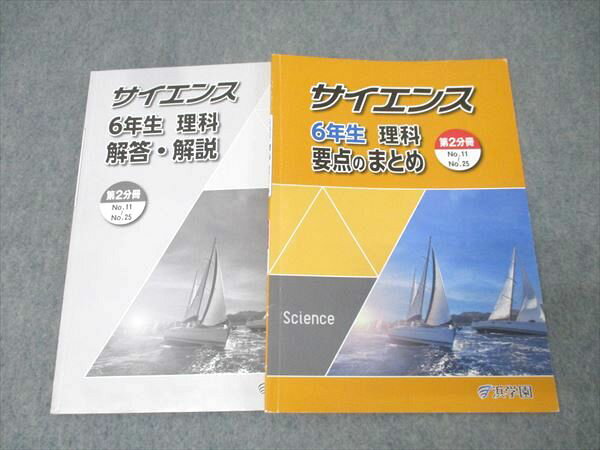 浜学園 6年生 サイエンス 理科 要点のまとめ 第2分冊 No.11〜No.25 テキスト 2024 018S2B