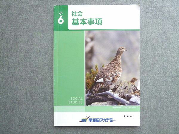 早稲田アカデミー 小6 社会基本事項 2024 010S2B