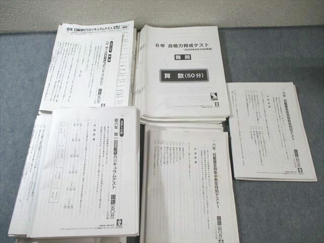 日能研 小6 カリキュラム/合格力育成テスト難関など ステージIV/V 国/算/理/社 【計33回分】 通年セッ..