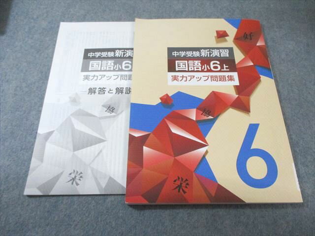 塾専用 小6 中学受験新演習 実力アップ問題集 国語 上 009m5B