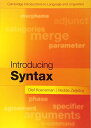 Introducing Syntax (Cambridge Introductions to Language and Linguistics) ペーパーバック Koeneman，Olaf Zeijlstra，Hedde