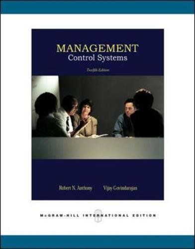 Management Control Systems Anthony，Robert; Govindarajan，Vijay