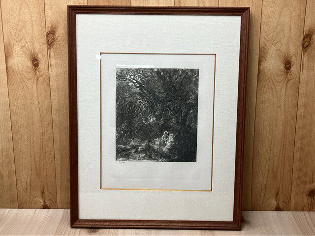 Rakuten - 【中古】 額装銅版画/　ロドルフ　ブレダン　鞍付驢馬のいる聖家族