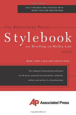 【中古】The Associated Press Stylebook 2009 (Associated Press Stylebook and Briefing on Media Law)