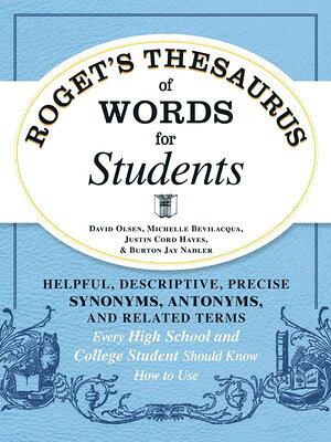 ֥åץ饤㤨֡šRoget's Thesaurus of Words for Students: Helpful, Descriptive, Precise Synonyms, Antonyms, and RelatפβǤʤ3,122ߤˤʤޤ