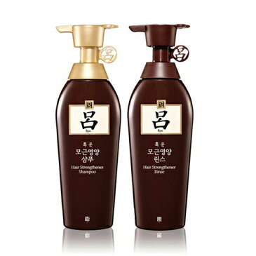 【あす楽対応】【呂リョ】黒 呂 リョ シャンプー500ml&コンディショナー500mlセット★/韓国コスメ 黒雲 毛根 栄養 黒【送料無料】
