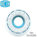 スケボー スケートボード リクタ クラウズ RICTA CLOUDS SKATEBOARD ソフト コア ウィール パーツ ダウンヒル フィルマー クルージング White/Blue 78a