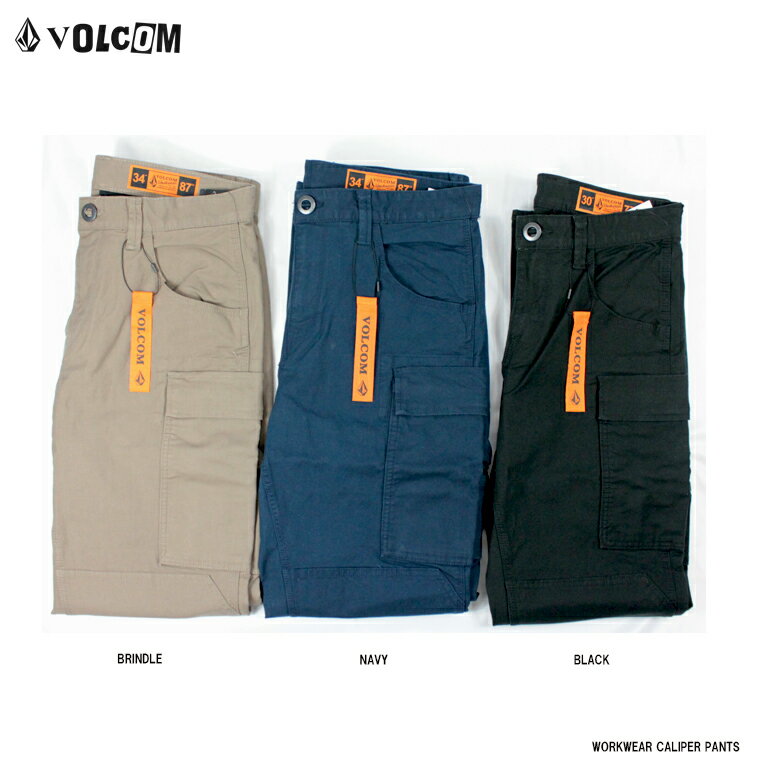 ワークパンツ ズボン パンツ メンズ 作業着 DIY チノパン ボルコム VOLCOM WORKWEAR CALIPER PANTS A1102002 耐久性 ストレッチ 3色展開 日本正規品