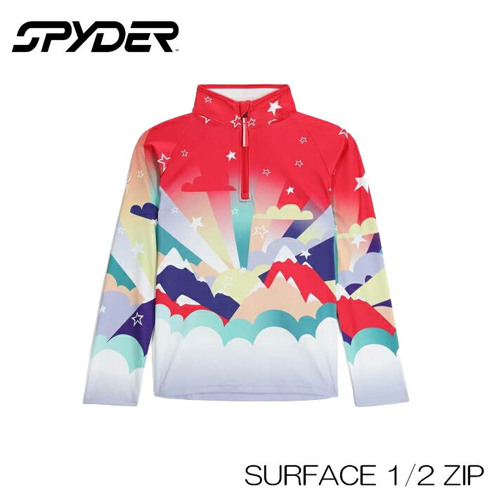 【ポイント10倍!ブラックフライデー】スパイダー キッズ スキー インナーウェア 24-25 SPYDER SURFACE 1/2 ZIP 防寒 リゾート ファ...