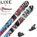 24-25 LINE ライン スキー板 メンズ レディース 2025 BACON 115 + ATTACK LYT 11 GW パウダー フリーライド セット