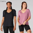 【P5倍ワンダフルデー5/1限定】タビノアール ヨガウェア Tシャツ レディース Tavi noir EVERYDAY V-NECK TEE C10726 アパ...
