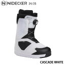 【エントリで+P10倍】スノーボード ブーツ 24-25 ナイデッカー カスケード NIDECKER CASCADE WHITE メンズ 日本正規品