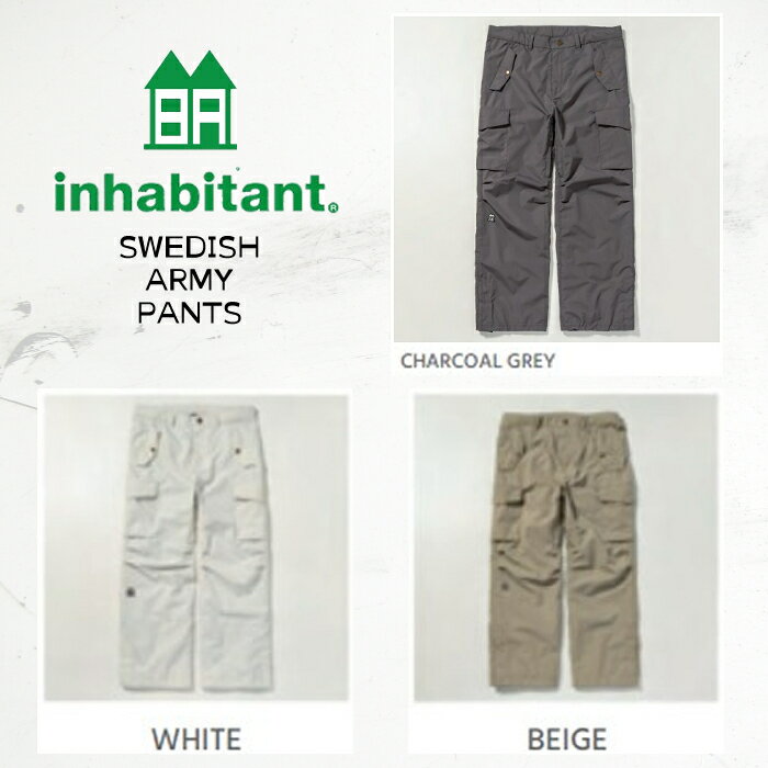 インハビタント ウェア パンツ メンズ レディース 23-24 INHABITANT SWEDISH ARMY PANTS ISM23OB53 2024 日本正規品