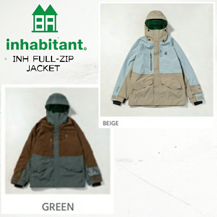 インハビタント ウェア ジャケット メンズ レディース 23-24 INHABITANT INH FULL-ZIP JACKET ISM23OT56 TSM23OT56 スノーボード ジャケット 2024 日本正規品