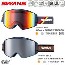 スノーゴーグル スワンズ アウトバック 24-25 SWANS OUTBACK OB-MDH PBK SBLU 換気 眼鏡対応 ヘルメット対応 ダブルレンズ スノーボード スキー