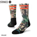【P5倍お買い物マラソン 7/4 20時~】メンズ ソックス 靴下 スタンス STANCE XTRA LIGHT リアルツリー コラボ 25.5~29.0cm ランニング用