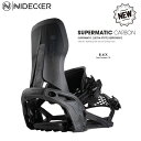 ●予約商品につきまして● 2024-2025 【ブランド】NIDECKER(ナイデッカー) 【アイテム】SUPERMATIC CARBON(スーパーマチックカーボン） 【サイズ】 M(23.5～26.0)L(26.5～28.5)XL(29.0～31.0) 【カラー】BLACK 【Fabric】 CLOSURE TYPE Supermatic BASEPLATE Carbon Auto HIBACK Carbon S Ultraback STRAP Exo-Kush Pro S Hybrid TOE STRAP Hexo Toecap BUCKLES LSR 2.0 Auto-Lock Carbon ********************** 2025年ニューモデル予約商品です。 お届けは2024年秋ごろから順次発送となります。 発売・発送予定日は目安であり、入荷次第で日付は前後しますので予めご了承願います。 ご予約商品はキャンセルをお受けすることはできません。 商品ページの商品画像と実際にお届けする商品と、メーカーの都合で仕様やデザインが予告なく変更される場合がございます。 万が一デザイン・カラー・仕様等が変更となった場合にもキャンセル・返品等の対象とはなりませんので予めご了承のほどよろしくお願い致します。 メーカーの都合により、商品の入荷遅れ・オーダー数より入荷が少ない場合は 製造キャンセル になる場合がございます。その際は、ご注文の変更、又はキャンセルの手続きをさせていただく場合がございますので、誠に申し訳ございませんが、何卒ご了承ください。 その際、頂いております料金に関しましてはご返金させていただきます。 ********************** 画像とお届けする商品は、デザイン・カラーが多少異なる場合もございます。 在庫は十分に確保しておりますが、店舗と在庫を共有しているためご購入のタイミングによっては売り切れの場合もございます。 その場合は、代替またはキャンセルのご連絡を致します。 当店の商品は実店舗でのディスプレイ商品を含みます。 そのため、化粧箱や商品等にキズや汚れ等がある場合がございますが、商品の使用に支障がない場合を除き不良品とはなりませんので、予めご了承願います。 メーカー希望小売価格はメーカーサイトに基づいて掲載しています