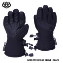 23-24 【ブランド】686 (シックスエイトシックス） 【アイテム】GORE-TEX LINEAR GLOVE - BLACK 【カラー】BLACK 【サイズ】S/M/L 【Fabric】 画像とお届けする商品は、デザイン・カラーが多少...